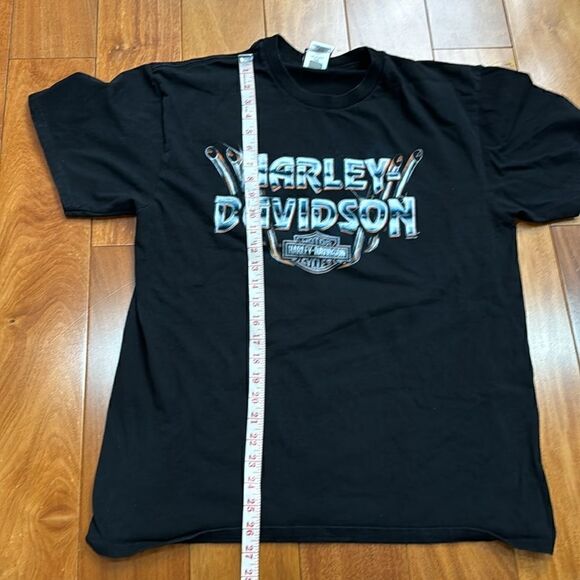 Harley-Davidson Youngstown Men's Black Short Sleeve size L - Picture 8 of 9